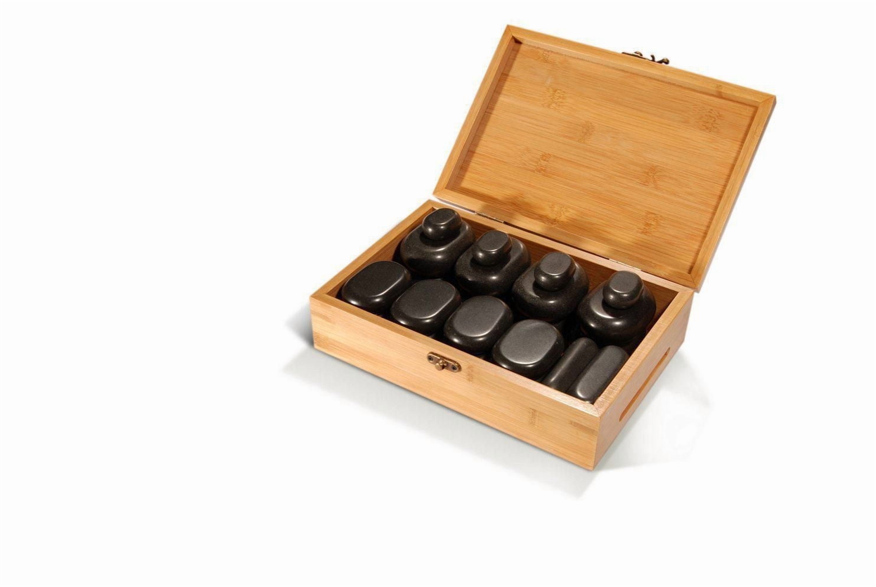 Master 28 pièces pierres chaudes de massage 100% Basalte Rocks pour corps de massage Amérique marque