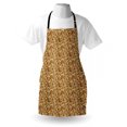 thumbnail image 4 of Vintage Apron, Faded Watercolor Effect Print with Arts and Crafts Inspired Curled Leaves, Unisex Kitchen Bib with Adjustable Neck for Cooking Gardening, Adult Size, Caramel and Beige, by Ambesonne, 4 of 4