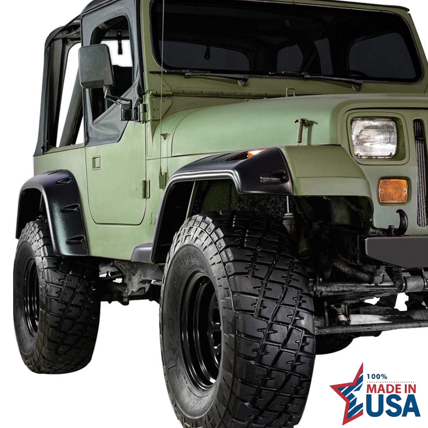 EAG Front and Rear Fender Flare Wheel Cover Trim Pocket Rivet Style Fit