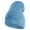 Carolina Blue, variant on US Air Force Navy Letter Symbol Embroidered 8 Inch Solid Knit Short Beanie Made in USA - Carolina Blue OSFM