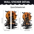 thumbnail image 4 of Adhesivos de pared con forma de castillo embrujado de Halloween con calabazas y murciélago, 4 of 4