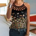 thumbnail image 2 of T-Shirts for Women Trendy,Women Summer Floral Tank Tops Loose Casual Sleeveless Tunic Loose Fit Hollow Out Halter Neck Blouse Shirts, 2 of 5