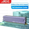 thumbnail image 2 of M.2 NVME to PCIe 4.0 3.0 Adapter With Aluminum SSD Heatsink, NVMe 64Gbps Gen4 PCIE X4 X8 X16 Expansion Card for Desktop PCIE x1, 2 of 6