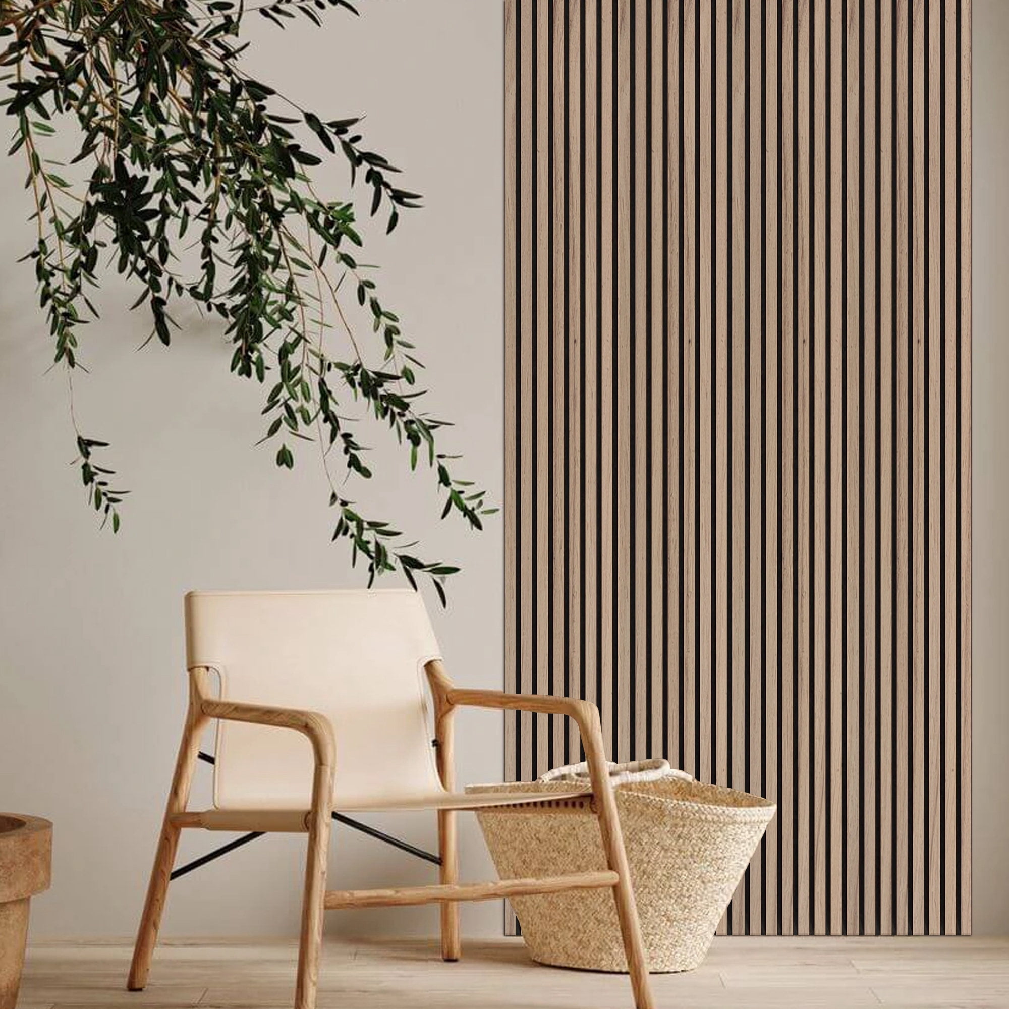 4 Pack Acoustic Wood Wall Panels,47.2" X 23.7" Soundproof Wall Panels,3D Fluted Sound Absorbing Panel Wood Slat Wall Panels for Wall Decor
