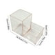 thumbnail image 3 of Organizador de Portaplumas de Plástico Transparente | Caja de almacenamiento de doble compartimento | Organizador de escritorio vertical | Caddy de suministros de oficina transparente | Contenedor, 3 of 6