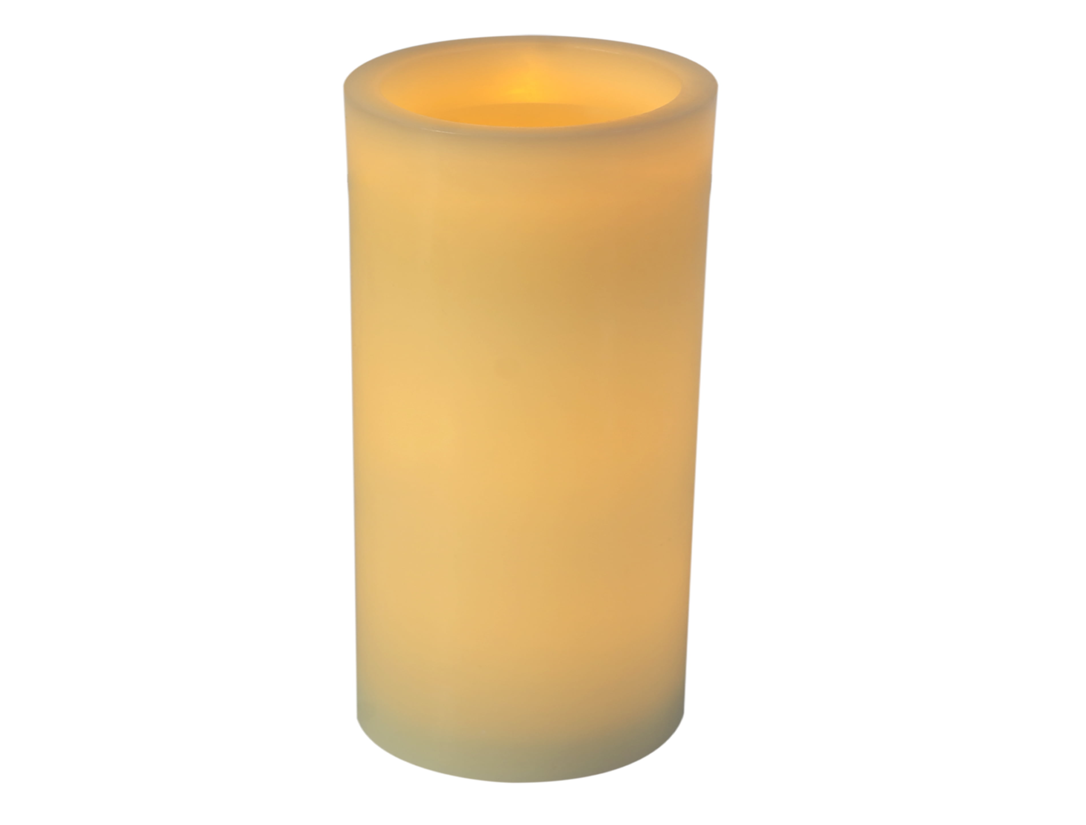 Mainstays 4x8 Inch Flameless LED Pillar Candle, Ivory Color, No Scent, Single Pack