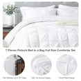 thumbnail image 2 of Davulos Full Comforter Set,7 Pieces White Bedding Sets for All Season Bed in a Bag with Comforter ,Flat Sheet ,Fitted Sheet ,Pillowcases & Shams, 2 of 8