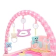 thumbnail image 4 of M Buder Baby Gym Play Mat, 3-in-1 Infant Activity Center with Musical Piano, Kick and Play Tummy Time Padded Toy, Pink (17.32 in / 44 cm), 4 of 9