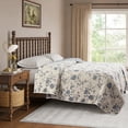 thumbnail image 4 of The Pioneer Woman Agatha Floral Gauze Quilt, Full/Queen, Blue Dust, Reversible Bedding, 4 of 9