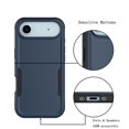 thumbnail image 4 of For iPhone 17 Air 5G 2025 Case ,Sturdy Phone Case for Apple 17 Air 6.5 inch ,Tiflook Shockproof Protection Heavy Duty Armor Hard Plastic & Rubber Rugged Bumper 2-in-1 Case Cover ( Blue ), 4 of 5