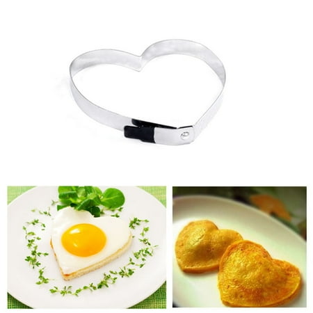 

Kitchen Heart Love Shaped Cook Fried Egg Mold Pancake Stainless Steel Mould