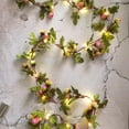 thumbnail image 3 of DYstyle Artificial Rose Flower Vine LED String Lights 7.2ft 30LEDs Fairy Lights Decor for Valentine's Christmas Wedding Bedroom Party Garden Indoor, 3 of 5