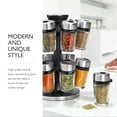 thumbnail image 4 of Cole & Mason Mason 16 Jar Spice Rack Carousel, Stainless Steel Kitchen Organizer, 4 of 6