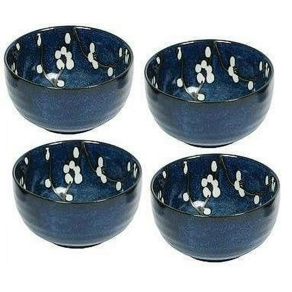 Namako Japanese Cherry Blossom Set of Four 5 Inch Bowls by Japan