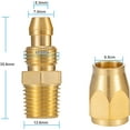 thumbnail image 2 of HAHDAXIA Premium Solid Brass 2PCS Reusable Replacement Fitting for 1/4-Inch ID Hose,1/4-Inch NPT Rigid, 2 of 7