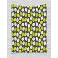 thumbnail image 1 of Lemons Tapestry, Neatly Scribbled Lemon Fruits on Plain Monocolored Grey Background, Wall Hanging for Bedroom Living Room Dorm Decor, 40W X 60L Inches, Grey Yellow Green and Yellow, by Ambesonne, 1 of 2