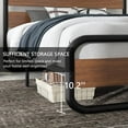 thumbnail image 7 of Allewie Walnut Full Size Metal Bed with Wooden Headboard & Footboard, Heavy Duty Platform Frame with Under-Bed Storage, 7 of 7