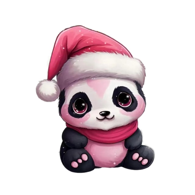 Pinky Pandae 2024 Christmas Acrylic Flat Pendant Doll Anmal Car Decoration Pendant