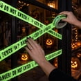 thumbnail image 5 of Caution Tape Halloween Glow in The Dark Tape 3.5 Inch Do Not Enter Tape Scary Haunted House Decoration for Spooky Halloween Party Indoor and Outdoor Use, 1 Pack, 5 of 7