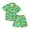 1-Green1018, variant on Byoo Big Boy's Outfit Set Tropical Floral Print Button Front Shirt Shorts Beach Vacation Set Summer Soft Clothes Set