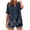 Blue, variant on Zwiiyzr Women's T-Shirt V-Neck Short Sleeve Print Floral Summer Button Loose Blouse B-Orange (2XL)