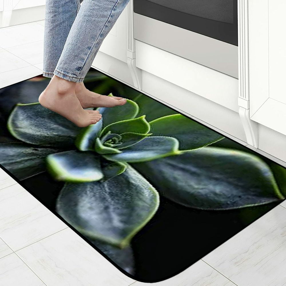 Heduofu Decorative Door Mat, Door Mat with Non-Slip Rubber Backing, Easy Cleaning, Traps Dirt, for Entry, Patio, Garage - Plant Sacred Geometry Symmetry Garden Blossom 19.68*47.24 in