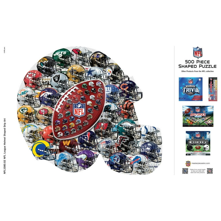 MasterPieces 500 Piece Jigsaw Puzzle - NFL Helmet Shaped - 25