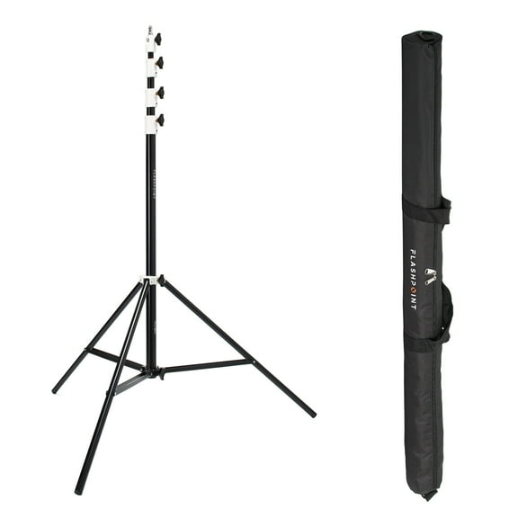 Flashpoint Pro Heavy-Duty Air-Cushioned Light Stand (White, 13')