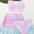 thumbnail image 5 of Hienoo Big Girls 3 Piece Swimsuit High Waist Bikini Sets with Cover Up, Sizes 5-12, 5 of 5