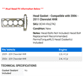 thumbnail image 2 of Head Gasket - Compatible with 2006 - 2011 Chevy HHR 2007 2008 2009 2010, 2 of 2