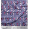 thumbnail image 1 of Soimoi Poly Georgette Fabric Leaves & Floral Shirting Print Sewing Fabric Yard 52 Inch Wide, 1 of 1