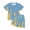 z01-Blue, variant on CAIXIA Girls Summer 2 Piece Outfits Kids Girls Summer Casual Outfit Set Short Sleeve Graphic Tee With Pocket Shorts Comfort,7-8 Years