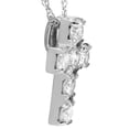 thumbnail image 2 of Pompeii 1ct Diamond Cross Pendant 14K White Gold 1/2" Tall (G,I2), 2 of 4