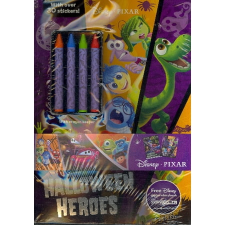 Disney Pixar Halloween 2-Pack Color and Activity Books with 4 Crayons