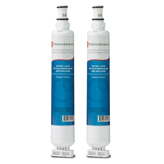 ReplacementBrand Refrigerator Water Filter Compatible with Whirlpool 4396701, EDR6D1, Kenmore 9915, 46-9915, NL120V, 4396701, 4396702 - 2 Pack