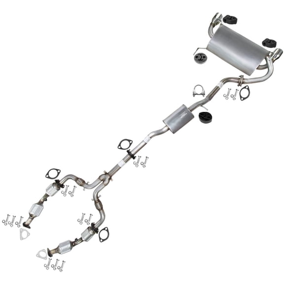Northeastern Exhaust Catalytic Flex Y-Pipe Resonator & Muffler Kit Fits 2003-2007 Infiniti G35 3.5L - Direct Fit EPA-Approved | Includes Hardware Kit