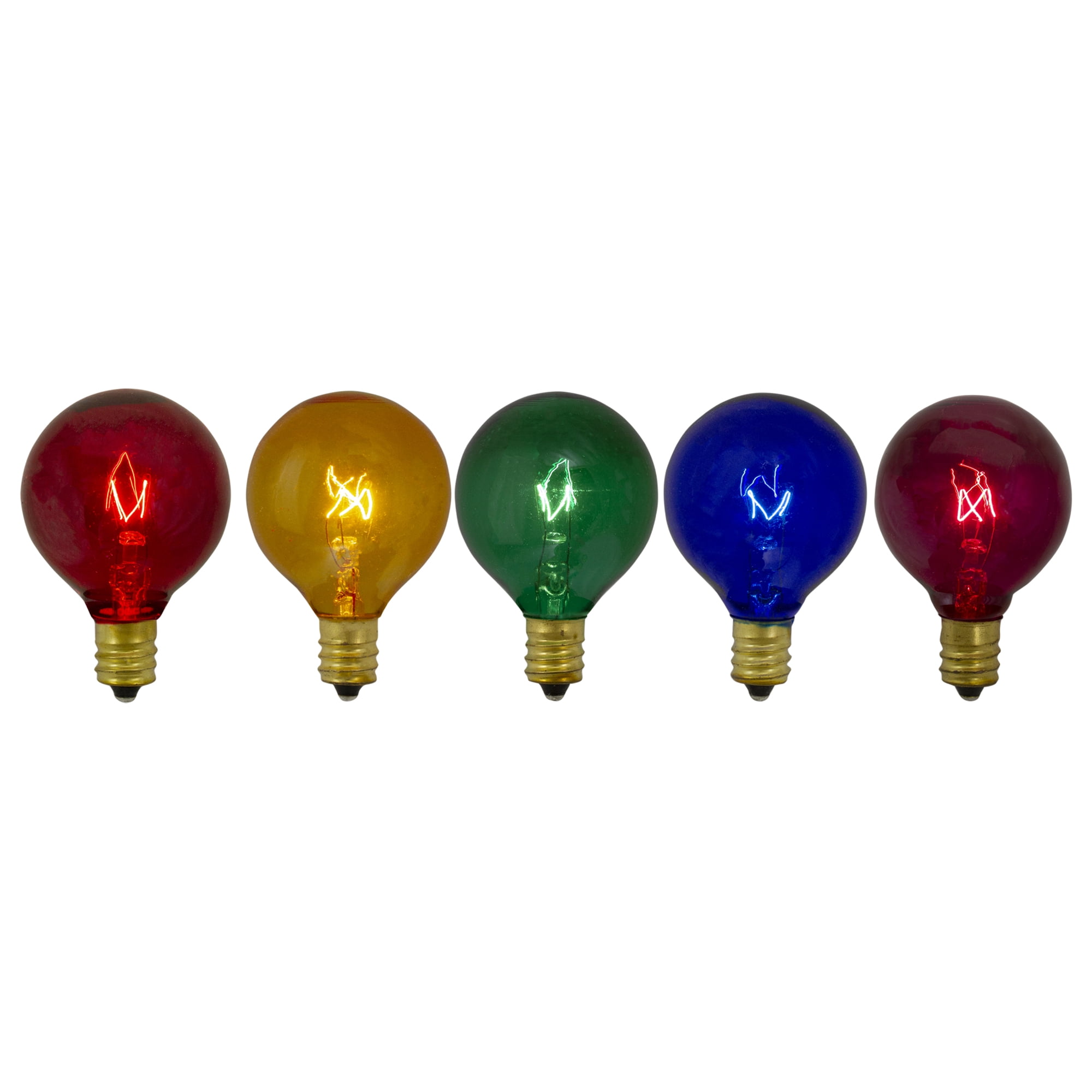 Northlight 5ct Transparent G40 Globe Christmas Replacement Light Bulbs
