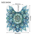 thumbnail image 3 of Toilet Rug U-Shaped Bathroom Rugs Non-Slip Soft Plush Machine Washable Contour Bath Mat Peacock Feathers Mandala 24x20, 3 of 9