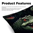 thumbnail image 2 of Crocodile Covers Set of 2 with Velvet Fabric and Unique Patterns for 16x16, 18x18, 20x20 Inch Throw Pillow Inserts, Throw Pillows, Throw Pillow - for Any Occasion, 2 of 6