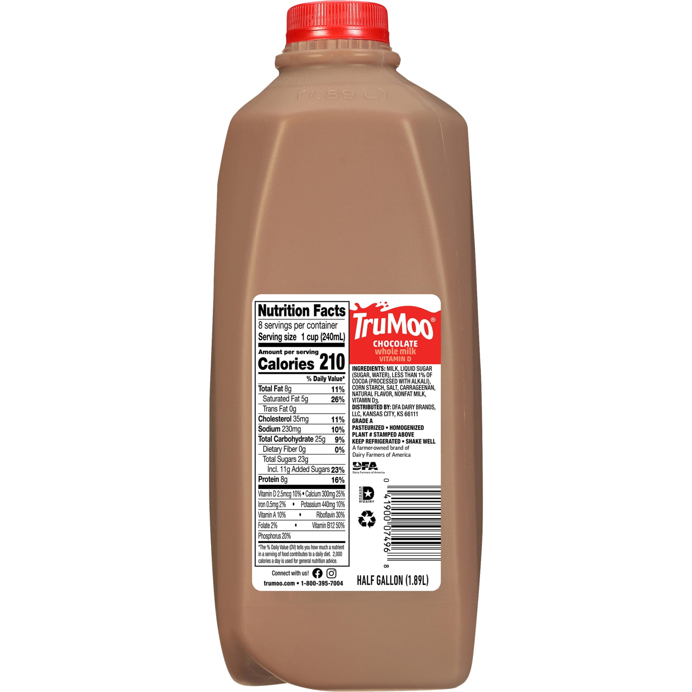 TruMoo Whole Chocolate Milk Half Gallon