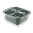 thumbnail image 3 of Colador Juego de cuencos coladores con tapa, cesta de drenaje de doble capa, para frutas y verduras Verde, 3 of 9