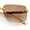 Gold - Brown, variant on Mens Luxury Urban Gangster Beveled Rimless Rectangle Sunglasses Gold - Clear Mirror