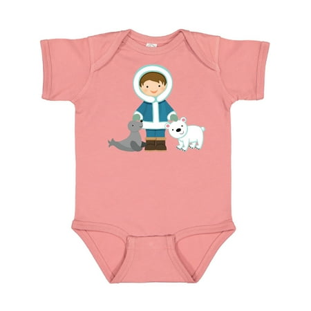 

Inktastic Eskimo Boy Cute Alaska Gift Baby Boy Bodysuit