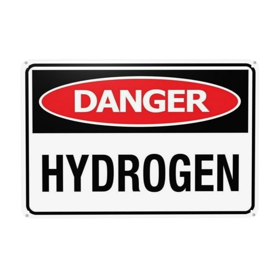 Danger Hydrogen Signs Tin Sign Warning Metal Sign Vintage Sign Wall Decor for Home Farm Bar Coffee Shop Club Decoration 8x12 Inch