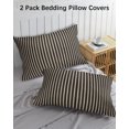 thumbnail image 3 of Vintage Brown Pillow Covers King Size 2 Pack, Ombre Abstract Minimalist Geometric Soft Bed Throw Pillowcases Breathable Cooling Long Lumbar Body Pillow Sham Cover for Bed Sofa 20''x36'', 3 of 7