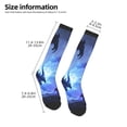 thumbnail image 2 of Fotbe Red And Blue Fire Dragon Calcetas Divertidas Estampadas para Hombre y Mujer, Calcetas de Algodón hasta la Rodilla para Caminar, Correr, Enfermería y Embarazo, 2 of 6