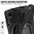 thumbnail image 5 of for Xiaomi Redmi Pad Pro/ Xiaomi Poco Pad 12.1 inch 2024 Case, 360 Rotatable Handle Stand, Shoulder Strap, Drop-Proof Design, Black, 5 of 7