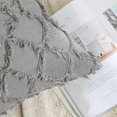 thumbnail image 3 of Wekity Funda de almohada bohemia de 2 piezas con flecos a cuadros, funda de cojín con textura de lino a cuadros para sofá, dormitorio, sofá, sala de estar (gris claro, 20 x 20 pulg, 3 of 5