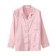 thumbnail image 4 of Conjunto de ropa de estar por casa de 7 piezas para mujer con pantalones cortos de manga larga y tirantes - Pijama de poliéster de color liso con bolsa de almacenamiento y accesorios, 4 of 8