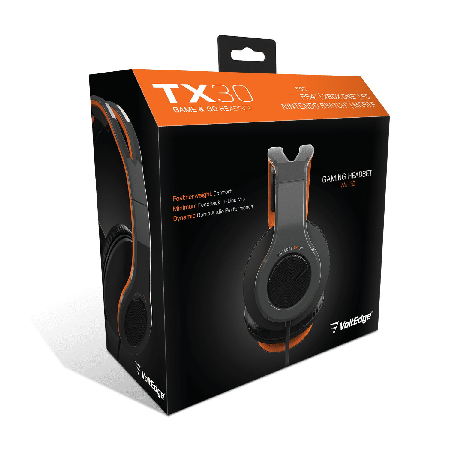VoltEdge Universal TX30 Wired Headset Orange Black TX30UNIV O